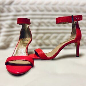 Ann Taylor Neon Pink Ankle Strap Heel